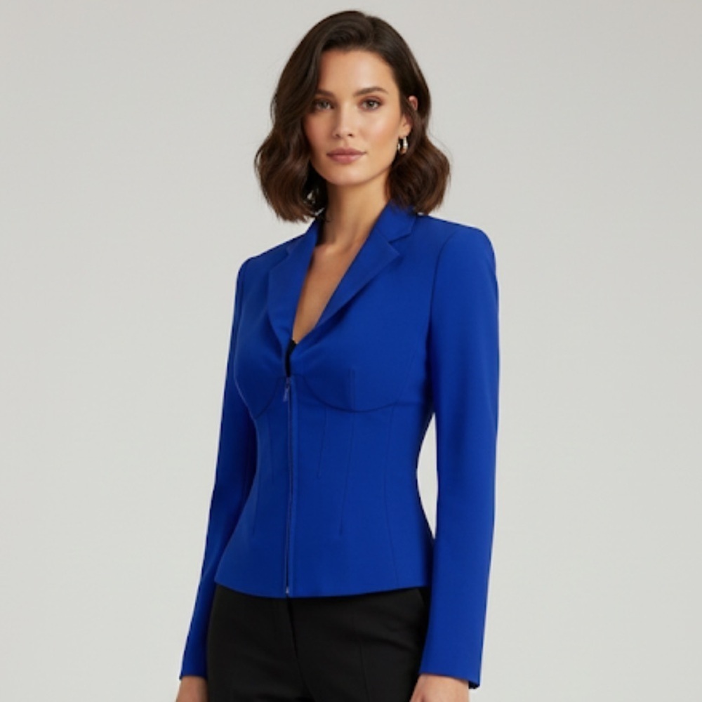 La Perla Royal Blue wool Women's Blazer size US2